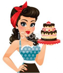 retro-pin-up-cake-girl-vector-id481512849 (372×460) | cilek ...