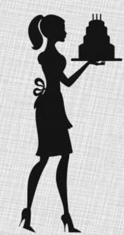 Silhouette Lady Cake Birthday Invitations | Free Images at Clker.com ...