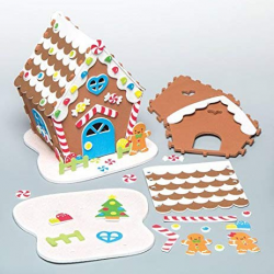 Amazon.com: 3D Foam Gingerbread House Kits for Children to Make and ...