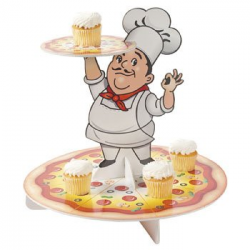 Amazon.com: Pizza Party Cupcake Holder Display Stand: Food ...