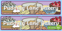 Pudding Lane Bakery Display Banner - Bakery Role Play Pack