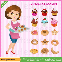 Pastry Clipart Bakery Clipart Baker Clipart by Cutesiness on Etsy ...