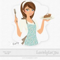 Baker girl with pie by Lovelytocu $4.50 Digital clip art ...