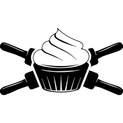 Baking Logo 19 Rolling Pin Cupcake Baker Bakery Pastry Bread