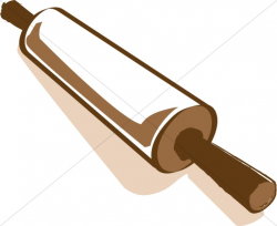 Rolling Pin Brown | Church Food Clipart