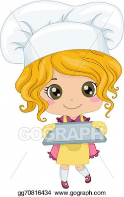 Vector Clipart - Baker girl. Vector Illustration gg70816434 - GoGraph