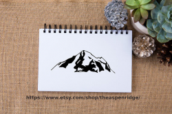 Mt. Baker Washington vector clip art for commercial and