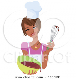 Woman baker clipart