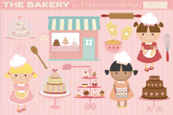 The bakery-clipart by Poppymoon Design | TheHungryJPEG.com