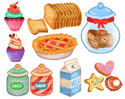 Baking Goods and Supplies clipart, Culinary clipart, Cooking clipart ...
