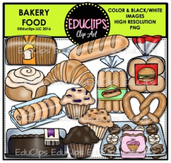 Bakery Food Clip Art Bundle {Educlips Clipart}