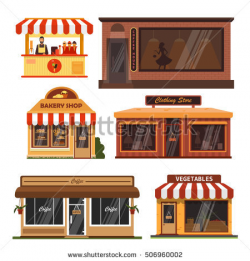 Building clipart clothes shop - Pencil and in color building clipart ...