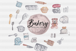 Bakery Clipart-Sweets Clipart-Baking Cl | Design Bundles