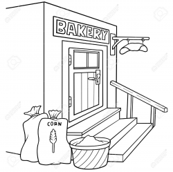 Bakery Black And White Clipart