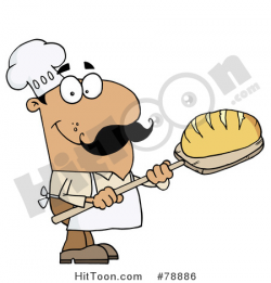 Baker Clipart #78886: Hispanic Cartoon Bread Baker Man by Hit Toon