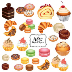 Cupcakes Clipart Clip Art Bakery Clipart by WowDigitalClipart | Clip ...