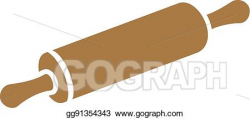 Vector Art - Rolling pin. EPS clipart gg91354343 - GoGraph
