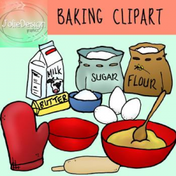 Baking and Cooking Clip Art - Color and Line Art 20 pc set