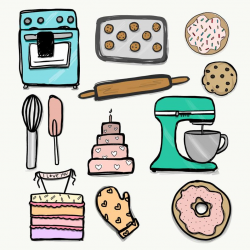 baking clipart. 12 PNG files. Transparent background. 300 dpi. Instant  download. Buy 2 Get One 1/2 Price.