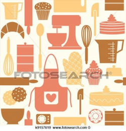 Retro Baking Background Clip Art | Printables | Kitchen ...