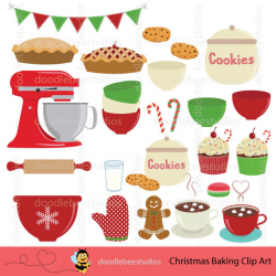 Christmas Baking Clipart, Baking Clipart, Baking Utensils Clip Art ...