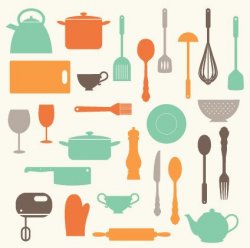 Kitchen Baking Utensils Clip Art Clipart Set - Personal and ...