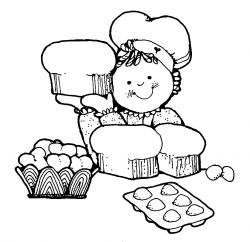 Baking Clipart Black And White - Letters