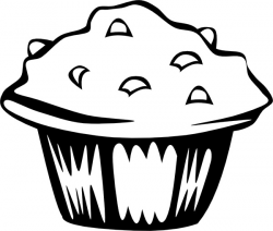 Blueberry Muffin (b And W) clip art Free vector in Open office ...