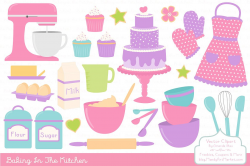 Girls Baking Clipart & Vectors ~ Illustrations ~ Creative Market