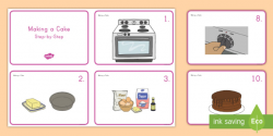 Making a Cake Sequencing Cards - cake, baking, cards, food