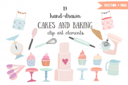 Cakes and baking clip art ~ Illustrations ~ Creative Market
