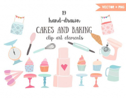 Cakes and baking clip art, mixer, cupcakes clipart, cupcake stand ...