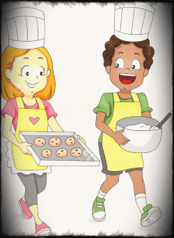 Pin The Kitchen Clipart Child Baking Pencil And In Color | Kitchen ...