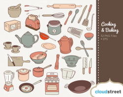 BUY 2 GET 1 FREE Cooking and Baking Clipart for personal and