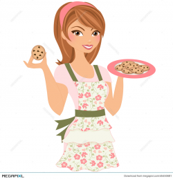 Baking Woman Illustration 45450681 - Megapixl