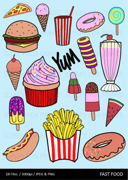 Fast Food Clip Art,Fast Food Clipart, Ice Cream,Burger,Hot Dog ...