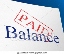 Stock Illustration - Balance paid indicates confirmation bills and ...