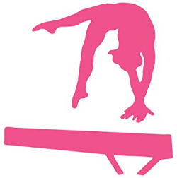 Amazon.com: Wallmonkeys Gymnastics Silhouette Balance Beam Wall ...
