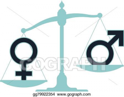 Vector Stock - Scale with male female imbalance. Stock Clip Art ...