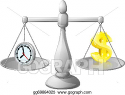 Vector Stock - Clock money balance. Clipart Illustration gg69884025 ...