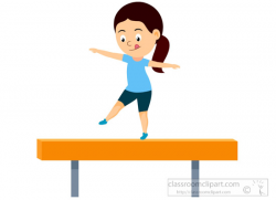 Gymnastics Clipart Clipart- female-athlete-practicing-on-balance ...