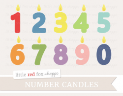 Birthday Candle Clipart, Number Candle Clip Art Kids Party Cake ...