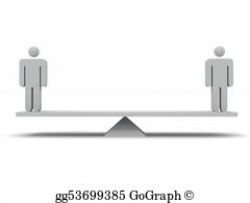 Clipart - Seesaw. balance concept. Stock Illustration gg71054143 ...