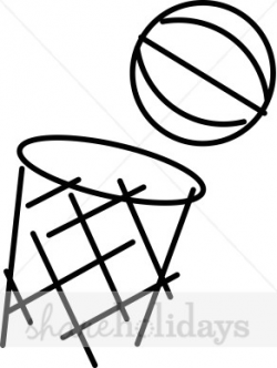 Cartoon Basketball Hoop Clipart | Party Clipart & Backgrounds