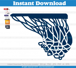 basketball Hoop swish Clipart Commercial Free Use vector