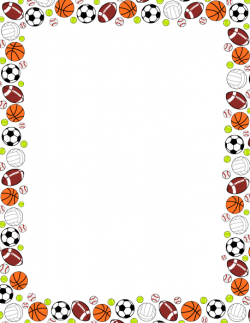 Printable sports ball border. Use the border in Microsoft Word or ...