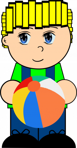 Clipart - cartoon boy with ball