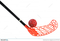 Old Floorball Stick And Ball Stock Photo 18776123 - Megapixl