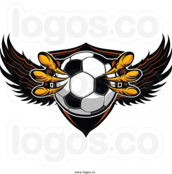Royalty Free Clip Art Vector Logo of a Soccer Ball and Eagle ...