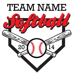 Softball ball clipart logo